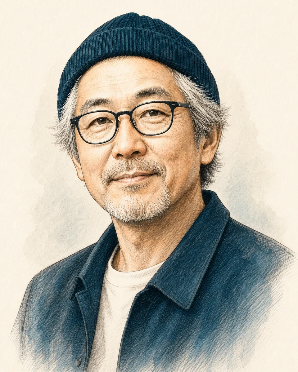 青木アドハウス代表 青木昭二のイラスト